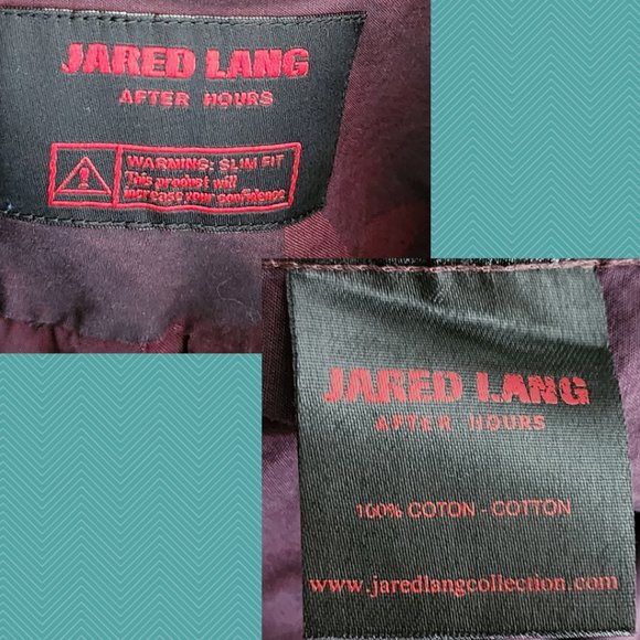 Jared Lang After Hours Burgundy Stars Print Slim Fit Shirt - Picture 4 of 4